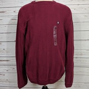 CHAPS NWT Herringbone Red Sweater Men  L
